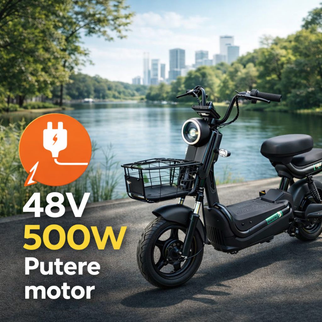 Scuter Electric KG, Saige, Fara Permis, Motor 500W, Baterie 48V20Ah, Autonomie 60km, 153x40x85 cm, Viteza Maxima