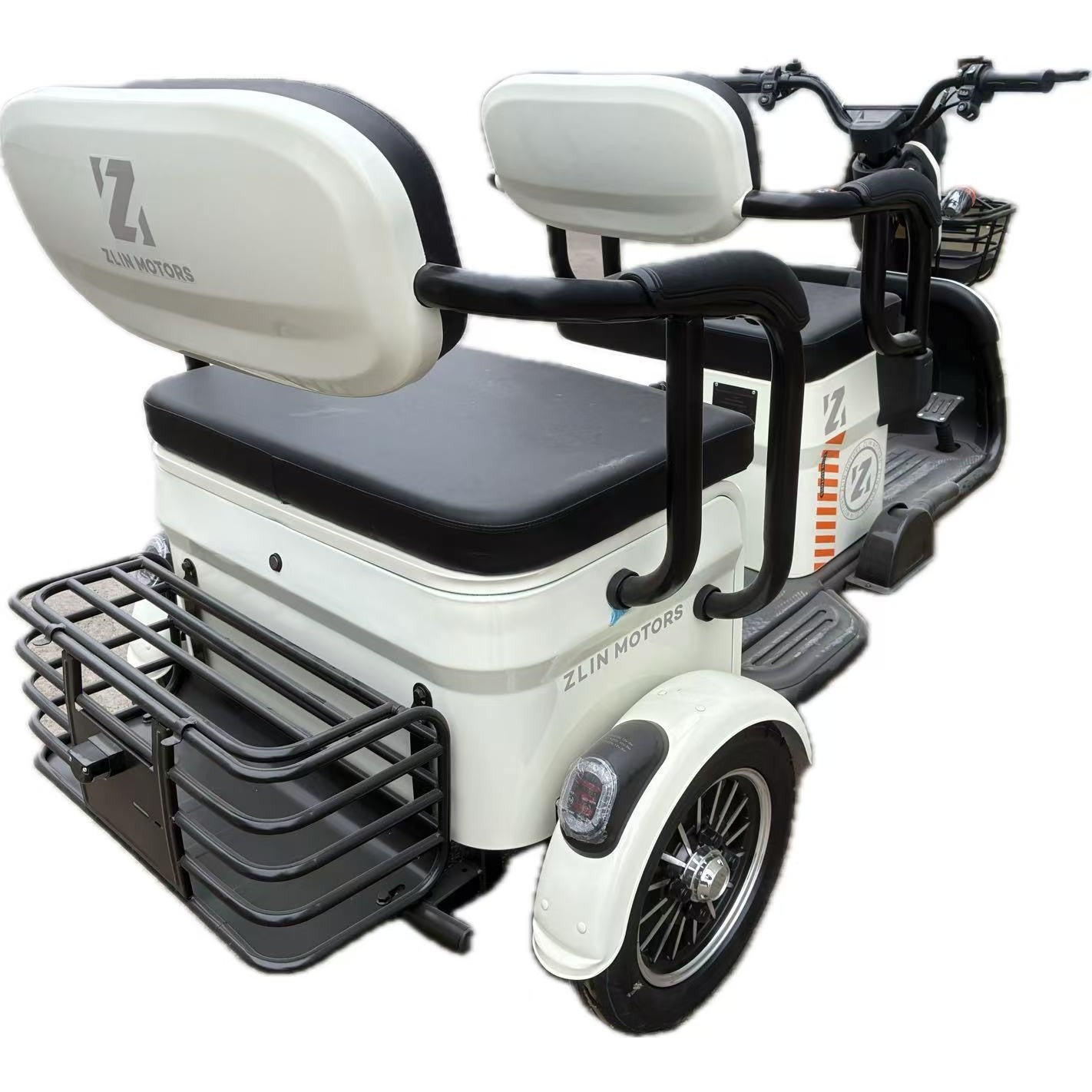 Triciclu Electric V6, Saige, Fara Permis, cu Doua Locuri, Motor 1800W, Baterie 72V24Ah, Autonomie 60km, 220x88x105 cm,