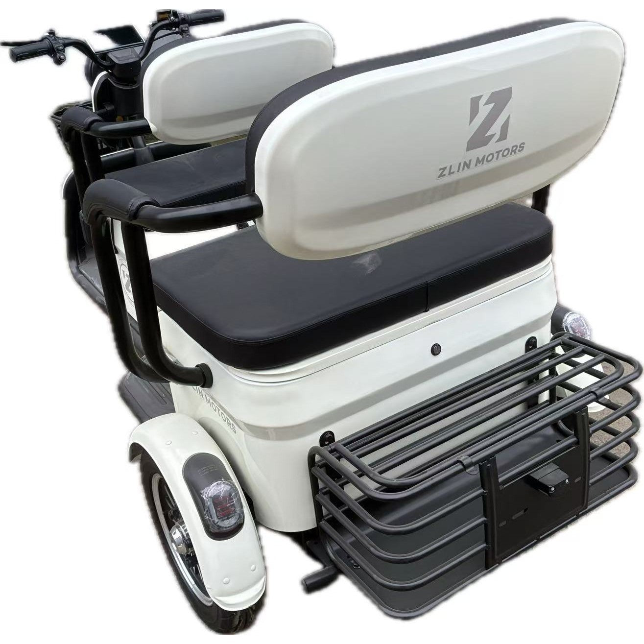 Triciclu Electric V6, Saige, Fara Permis, cu Doua Locuri, Motor 1800W, Baterie 72V24Ah, Autonomie 60km, 220x88x105 cm,