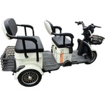 Triciclu Electric V6, Saige, Fara Permis, cu Doua Locuri, Motor 1800W, Baterie 72V24Ah, Autonomie 60km, 220x88x105 cm,