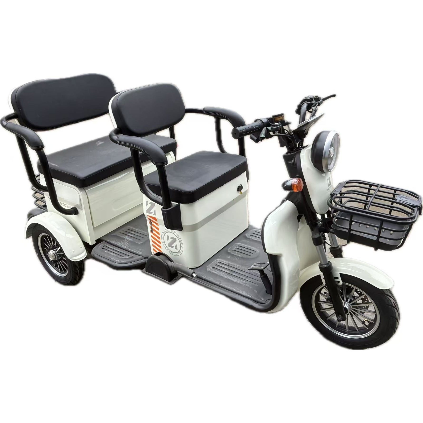 Triciclu Electric V6, Saige, Fara Permis, cu Doua Locuri, Motor 1800W, Baterie 72V24Ah, Autonomie 60km, 220x88x105 cm,