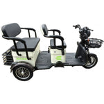 Triciclu Electric V6, Saige, Fara Permis, cu Doua Locuri, Motor 1800W, Baterie 72V24Ah, Autonomie 60km, 220x88x105 cm,