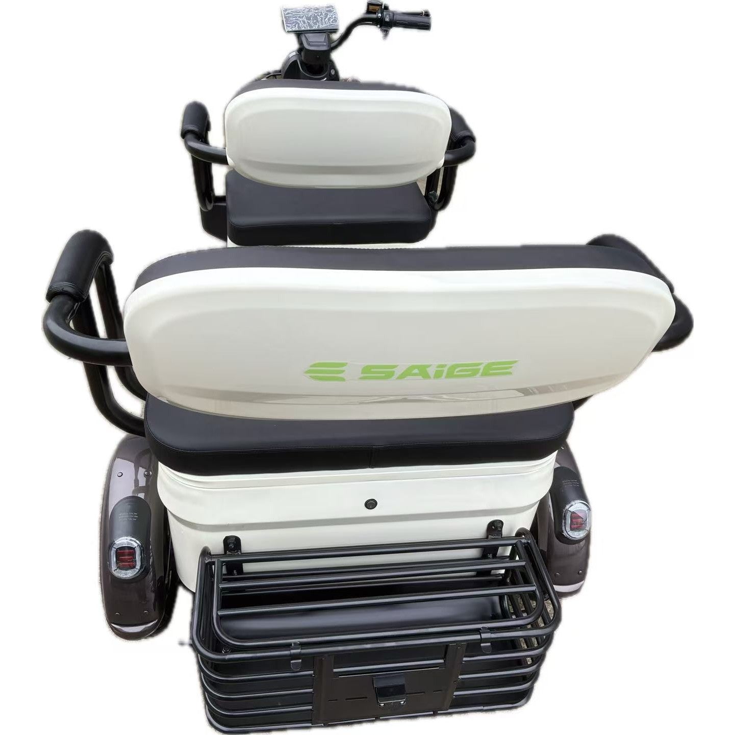 Triciclu Electric V6, Saige, Fara Permis, cu Doua Locuri, Motor 1800W, Baterie 72V24Ah, Autonomie 60km, 220x88x105 cm,