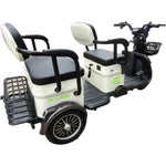 Triciclu Electric V6, Saige, Fara Permis, cu Doua Locuri, Motor 1800W, Baterie 72V24Ah, Autonomie 60km, 220x88x105 cm,