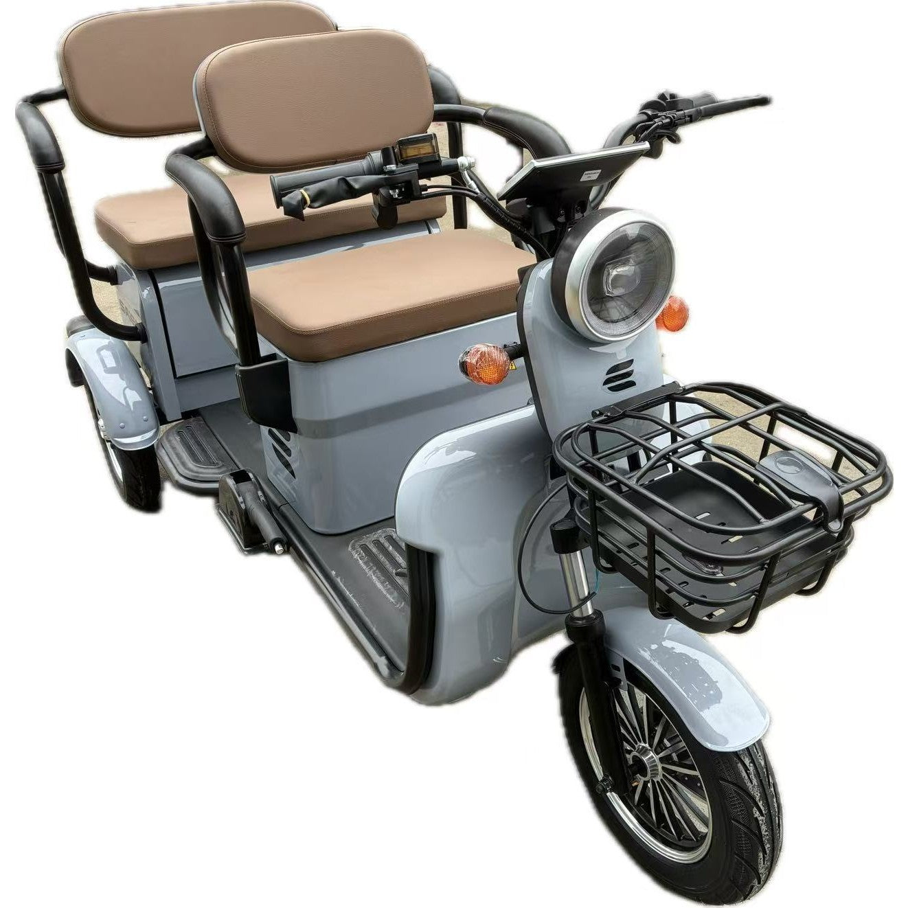Triciclu Electric V6, Saige, Fara Permis, cu Doua Locuri, Motor 1800W, Baterie 72V24Ah, Autonomie 60km, 220x88x105 cm,