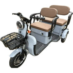 Triciclu Electric V6, Saige, Fara Permis, cu Doua Locuri, Motor 1800W, Baterie 72V24Ah, Autonomie 60km, 220x88x105 cm,