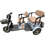 Triciclu Electric V6, Saige, Fara Permis, cu Doua Locuri, Motor 1800W, Baterie 72V24Ah, Autonomie 60km, 220x88x105 cm,