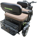 Triciclu Electric V6, Saige, Fara Permis, cu Doua Locuri, Motor 1800W, Baterie 72V24Ah, Autonomie 60km, 220x88x105 cm,