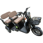 Triciclu Electric V6, Saige, Fara Permis, cu Doua Locuri, Motor 1800W, Baterie 72V24Ah, Autonomie 60km, 220x88x105 cm,