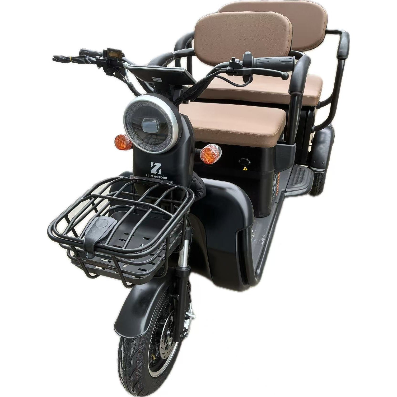 Triciclu Electric V6, Saige, Fara Permis, cu Doua Locuri, Motor 1800W, Baterie 72V24Ah, Autonomie 60km, 220x88x105 cm,