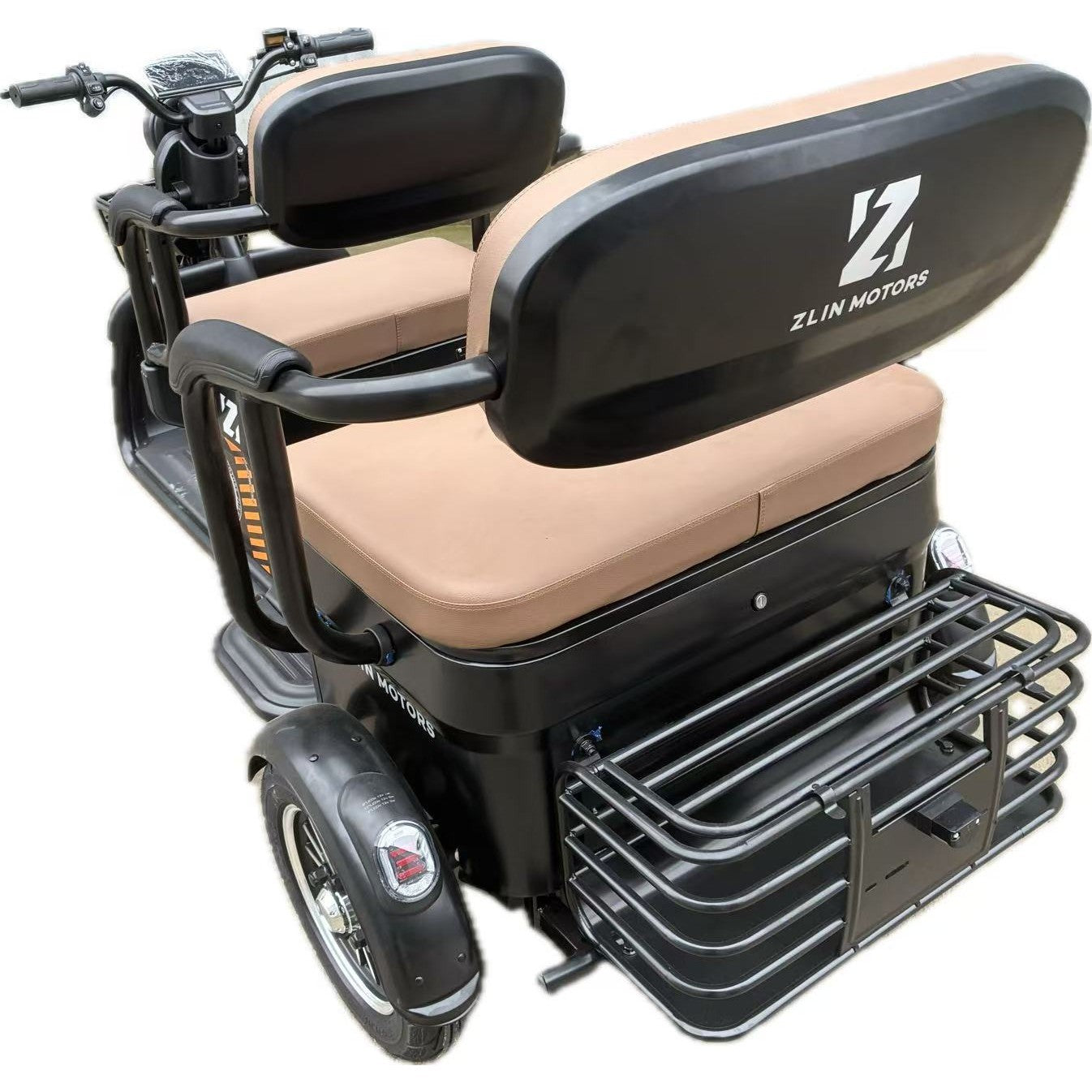 Triciclu Electric V6, Saige, Fara Permis, cu Doua Locuri, Motor 1800W, Baterie 72V24Ah, Autonomie 60km, 220x88x105 cm,