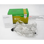 Sectiune Instalatie de Craciun Flippy, Tip Plasa, 120 LED-uri, 1.5 x 1.5 m, 8 jocuri de lumini, Interconectabila, Fir