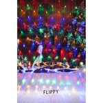 Sectiune Instalatie de Craciun Flippy, Tip Plasa, 160 LED-uri, 2 m x 2 m, 8 jocuri de lumini, Interconectabila, Fir