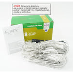 Sectiune Instalatie de Craciun Flippy, Tip Plasa, 160 LED-uri, 2 m x 2 m, 8 jocuri de lumini, Interconectabila, Fir