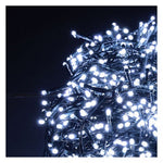 Sectiune Instalatie de Craciun, Flippy®, Tip Turturi, 5 m, 120 LED-uri, cu Flash, Fir Negru, Lumina Alb Rece, IP65,