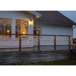 Sectiune Instalatie de Craciun, Flippy®, Tip Turturi, Fara Alimentator, 5m, 143 LED-uri, 8 Jocuri de Lumini, Fir Negru,