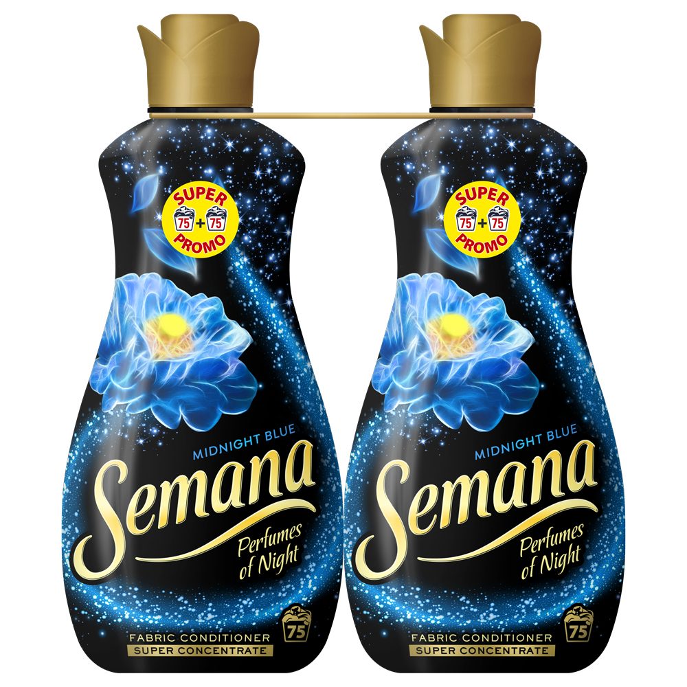 Balsam pentru Rufe, SEMANA, 2x1 Midnight Blue Promo, 2x 1.65L