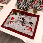 Servet de Masa, Flippy, Model Oameni de Zapada, Scris Merry Christmas, Tematica Craciun, Prosop pentru Masa, 47x33 cm,