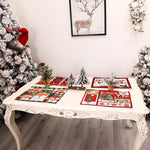 Servet de Masa, Flippy, Model Ren, Brad si Globulete, Scris Merry Christmas, Tematica Craciun, Prosop pentru Masa,