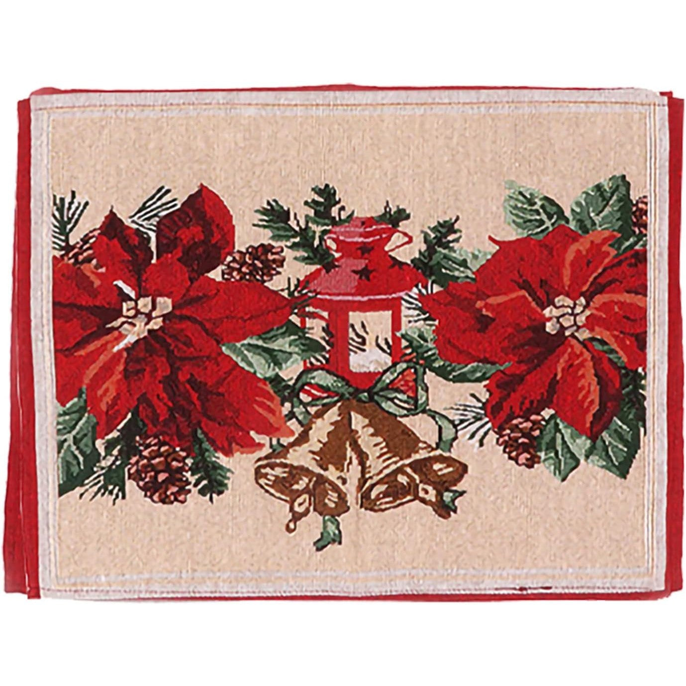 Servet pentru Masa, Flippy, Model Craciunite, Tematica Craciun, 43 x 34 cm, Rosu