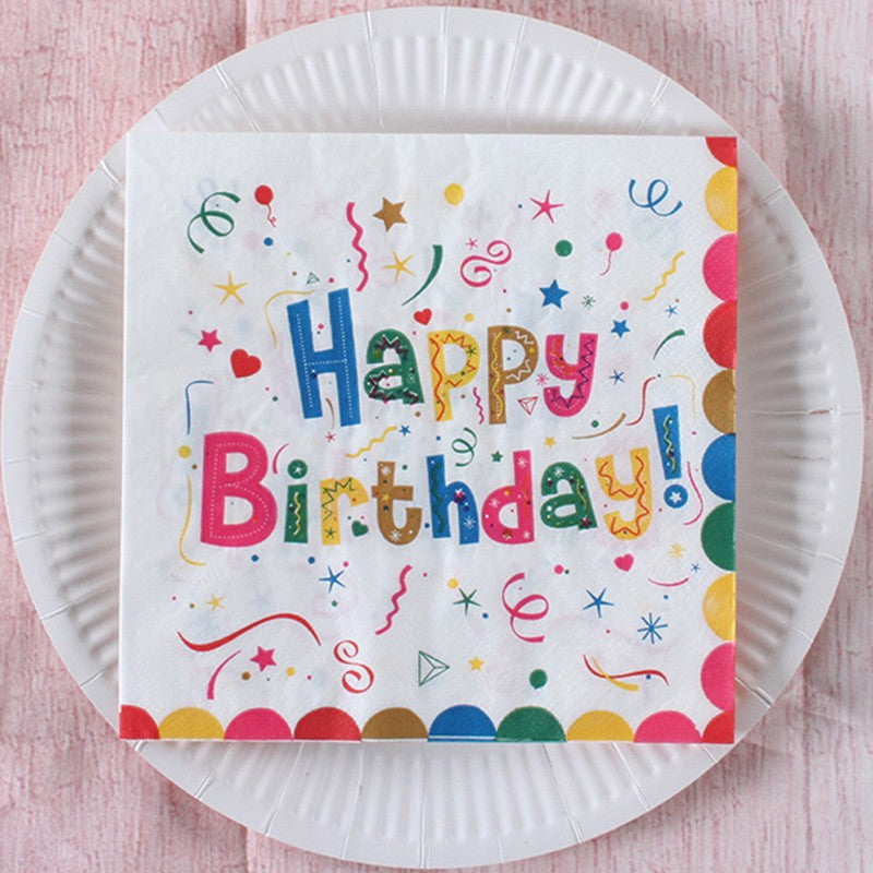 Servetele de Masa pentru Zile de Nastere, Flippy, Servetele de masa Tematice Happy Birthday, Set 20 buc, Unisex, din