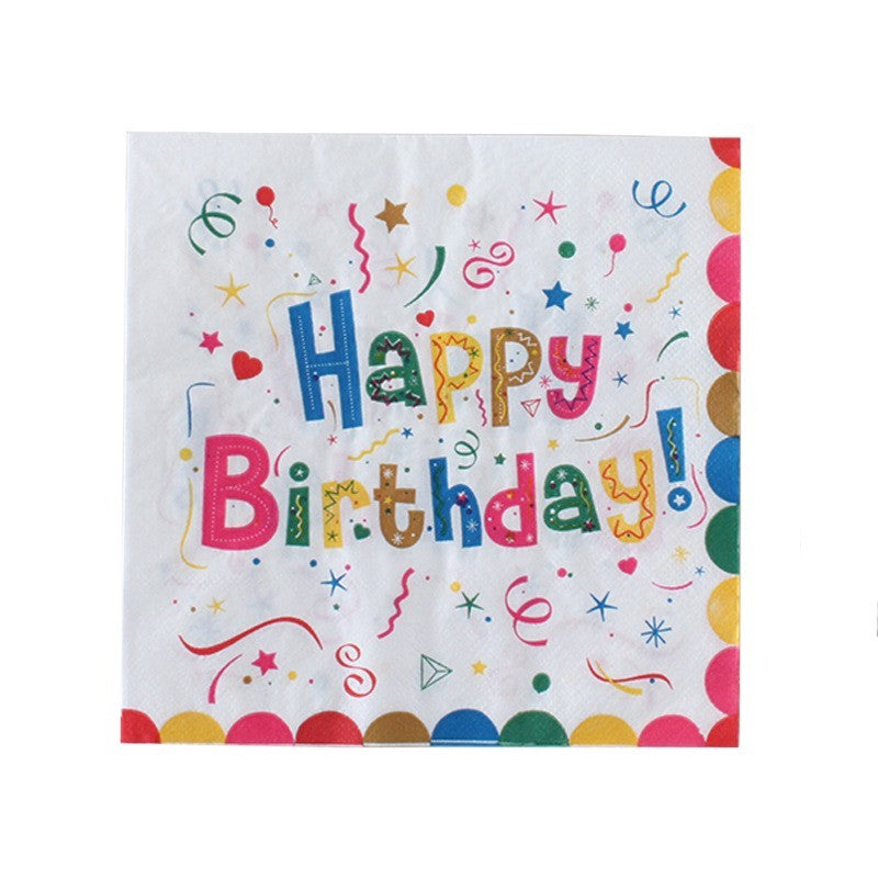 Servetele de Masa pentru Zile de Nastere, Flippy, Servetele de masa Tematice Happy Birthday, Set 20 buc, Unisex, din