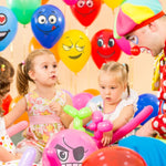 Set 10 Baloane, Flippy, Model Emoji, din Latex, 25 cm, Multicolor