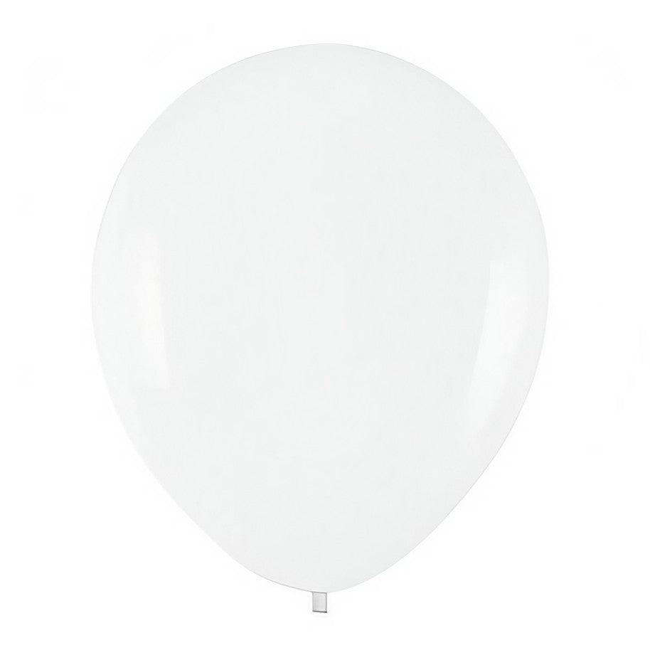 Set 10 Baloane din Latex, Flippy, Model Party, 13 cm, 1 g, Alb
