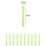 Set 10 Cutite de Unica Folosinta, Flippy, Colectia Dino Park, 17 x 1.6 cm, din Plastic PE, Verde