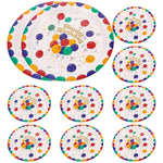 Set 10 Farfurii de Unica Folosinta, Flippy, din Carton, 23 cm, Model Happy Birthday, Multicolor