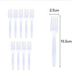 Set 10 Furculite de Unica Folosinta, Flippy, Plastic, 15.5x2.5 cm, Alb