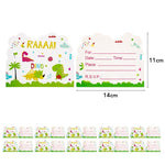 Set 10 Invitatii pentru Petrecere, Flippy, Colectia Dino Park, 11 x 14 cm, din Carton, Multicolor