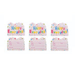 Set 10 Invitatii pentru Petrecere, Flippy, Model Happy Everyday, 17 x 12 cm, Multicolor