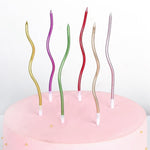 Set 10 Lumanari de Tort, Flippy, Model Spiralat, 17 x 0.34 cm, din Ceara, Multicolor