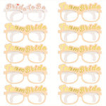 Set 10 Ochelari, Flippy, Tematica Petrecerea Burlacitelor, Model Team Bride si Bride to Be, 9 x Roz, 1 x Alb