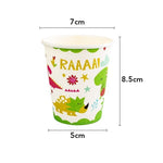 Set 10 Pahare Petrecere, Flippy, Colectia Dino Park, 8.5 x 7 x 5 cm, din Carton, Multicolor