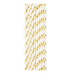 Set 10 Paie, Flippy, din Hartie, 19.5 cm, Model cu Buline Aurii, Alb