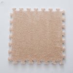 Set 10 Piese Covor tip Puzzle, Flippy, Spuma EVA, Pufos, 30 x 30 x 1 cm, Crem