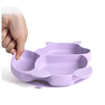 Set 10 piese diversificare bebelusi si copii din silicon Flippy, baveta, farfurie compartimentata cu ventuza, bol cu