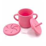 Set 10 Piese Servire Masa. Flippy, pentru Bebelusi si Copii, din Silicon/Lemn, cu Ventuze Anti-alunecare, fara