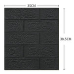 Set 10 Placi Tapet 3D Flippy, 35 x 38 cm, 3 mm, 1.33 mp, Negru