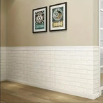 Set 10 Placi Tapet 3D, Flippy, 35 x 38 cm, Grosime 3 mm, din Polietilena, Model Caramida, Suprafata acoperita 1.33 mp,
