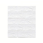 Set 10 Placi Tapet 3D, Flippy, 35 x 38 cm, Grosime 3 mm, din Polietilena, Model Caramida, Suprafata acoperita 1.33 mp,