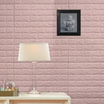 Set 10 Placi Tapet 3D, Flippy, 35 x 38 cm, Grosime 3 mm, din Polietilena, Model Caramida, Suprafata acoperita 1.33 mp,