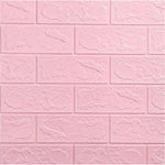 Set 10 Placi Tapet 3D, Flippy, 35 x 38 cm, Grosime 3 mm, din Polietilena, Model Caramida, Suprafata acoperita 1.33 mp,