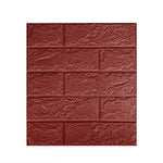 Set 10 Placi Tapet 3D, Flippy, 35 x 38 cm, Grosime 3 mm, din Polietilena, Model Caramida, Suprafata acoperita 1.33 mp,