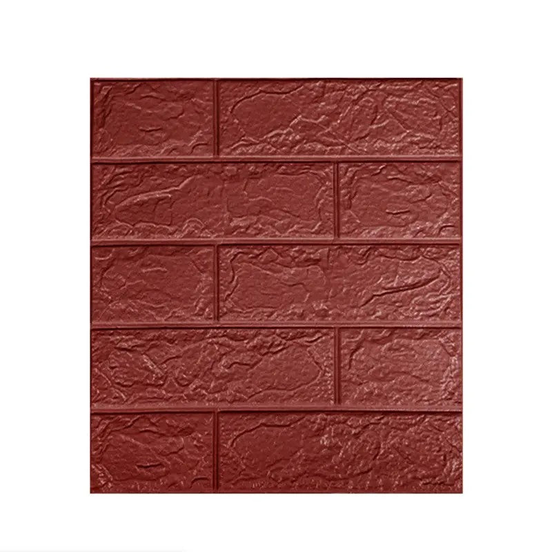Set 10 Placi Tapet 3D, Flippy, 35 x 38 cm, Grosime 3 mm, din Polietilena, Model Caramida, Suprafata acoperita 1.33 mp,