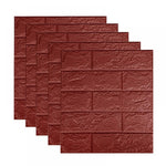 Set 10 Placi Tapet 3D, Flippy, 35 x 38 cm, Grosime 3 mm, din Polietilena, Model Caramida, Suprafata acoperita 1.33 mp,