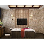 Set 10 Placi Tapet 3D, Flippy, 35 x 38 cm, Grosime 3 mm, din Polietilena, Model Caramida, Suprafata acoperita 1.33 mp,