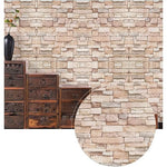 Set 10 Placi Tapet 3D, Flippy, 35 x 38 cm, Grosime 3 mm, din Polietilena, Model Caramida, Suprafata acoperita 1.33 mp,